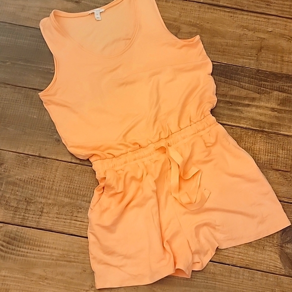 Daily Ritual Pants - DAILY / RITUAL buttery soft Sherbet orange Romper sz M Pockets